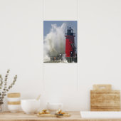 Die Leute am Jet schauen sich große Wellen an Poster (Küche)