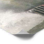 Die Leute am Jet schauen sich große Wellen an Poster (Ecke)