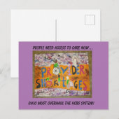 Die Leute brauchen jetzt Zugang... Postkarte. Postkarte (Vorne/Hinten)