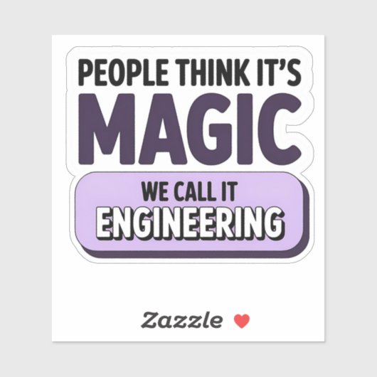 Die Leute denken, es ist Magic Engineering Sticker (Blatt)