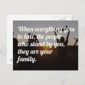 Die Leute, die bei Ihnen stehen, zitieren Postkarte (Vorne/Hinten)