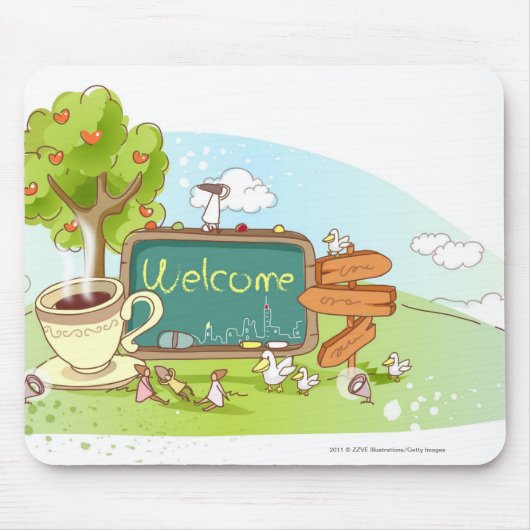 Die Leute, die durch Informationen sich Mousepad (Vorne)