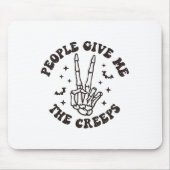 Die Leute geben mir das Skelett-HandHalloween Mousepad (Vorne)