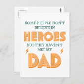 Die Leute glauben nicht an Helden, die meinen Vate Postkarte (Vorne/Hinten)