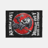 Die Leute sagen, ich habe eine schlechte Einstellu Fleecedecke (Vorderseite (Horizontal))