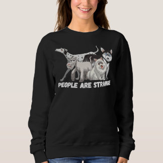 Die Leute sind seltsam Husky Poodle Shih Tzu Dalfo Sweatshirt