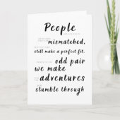 Die Leute sind wie Socken, sie werden schlecht. Karte (Vorderseite)