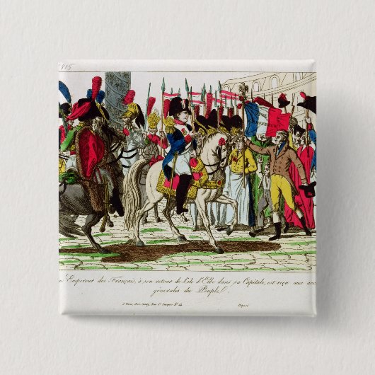 Die Leute von Paris Napoleon anerkennend Button (Vorderseite)