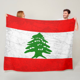 Die Libanon-Flagge - Ein Tapestry des libanesische Fleecedecke
