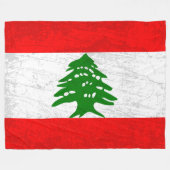 Die Libanon-Flagge - Ein Tapestry des libanesische Fleecedecke (Vorderseite (Horizontal))