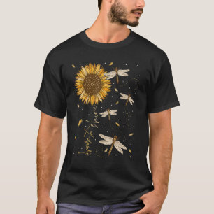 Die Libelle Sonnenblume lässt das Wachstumsmindest T-Shirt