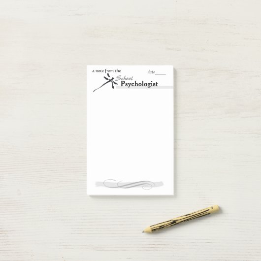 Die Libellen-großes Post-It des Schulpsychologen Post-it Klebezettel (Auf Schreibtisch)