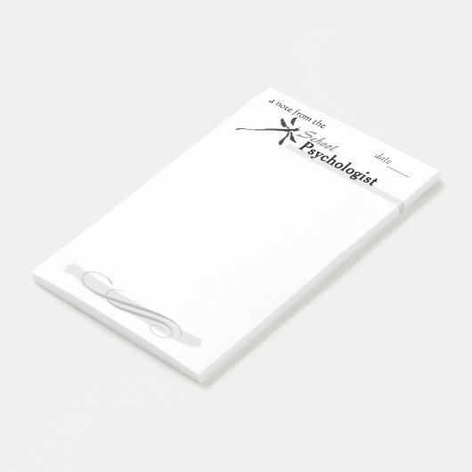 Die Libellen-großes Post-It des Schulpsychologen Post-it Klebezettel (angewinkelt)