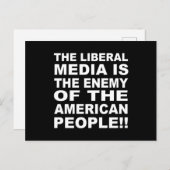 Die liberalen Medien sind der Feind des Volkes Postkarte (Vorne/Hinten)