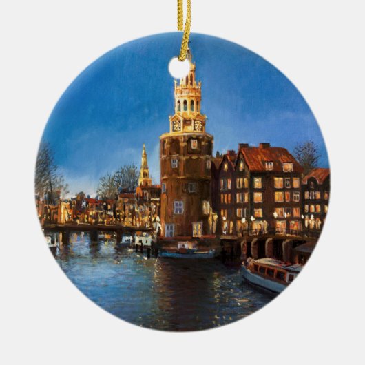 Die Lichter von Amsterdam Keramik Ornament (Vorne)