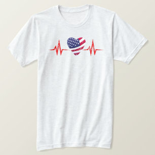 Die Liebe Amerikas in jedem Herzschlag. T-Shirt