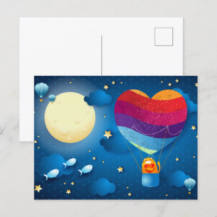 Die Liebe befindet sich auf der Luftpostkarte Postkarte