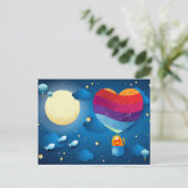 Die Liebe befindet sich auf der Luftpostkarte Postkarte (Stehend Vorderseite)