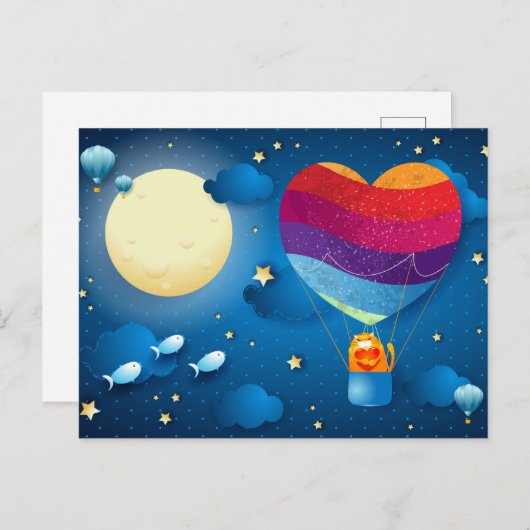 Die Liebe befindet sich auf der Luftpostkarte Postkarte (Vorne/Hinten)