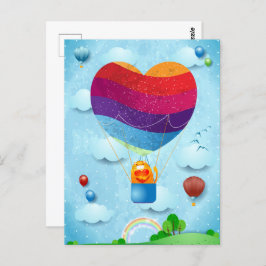 Die Liebe befindet sich auf der Luftpostkarte Postkarte