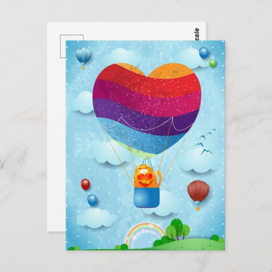 Die Liebe befindet sich auf der Luftpostkarte Postkarte (Vorne/Hinten)