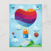 Die Liebe befindet sich auf der Luftpostkarte Postkarte (Vorderseite)