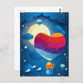 Die Liebe befindet sich auf der Luftpostkarte Postkarte