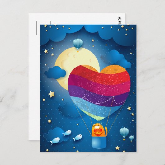 Die Liebe befindet sich auf der Luftpostkarte Postkarte (Vorne/Hinten)