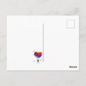 Die Liebe befindet sich auf der Luftpostkarte Postkarte (Rückseite)