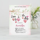 Die Liebe befindet sich im Brautparty für die Flug Einladung (Stehend Vorderseite)