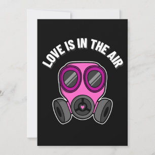 Die Liebe befindet sich in der Gasmaske Feiertagskarte
