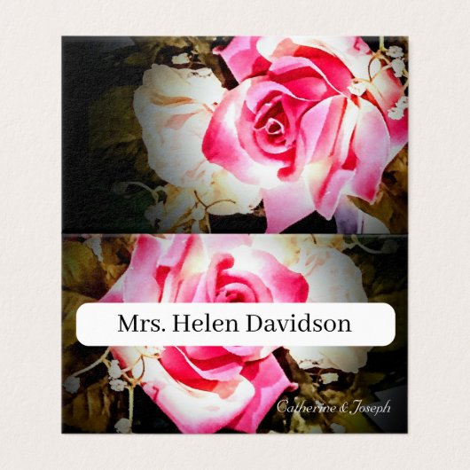 Die Liebe befindet sich in der Platzkarte Bloom (Außenseite Aufgefaltet)