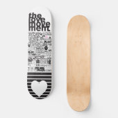 Die Liebe-Bewegung "Redewendungen " Skateboard (Vorderseite)