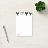 Die Liebe "Black Hearts" nach der Veröffentlichung Post-it Klebezettel (Büro)