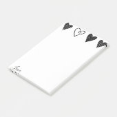 Die Liebe "Black Hearts" nach der Veröffentlichung Post-it Klebezettel (angewinkelt)