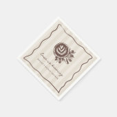 "Die Liebe brodelt" Kaffe-Hochzeitsdusche  Serviette (Ecke)