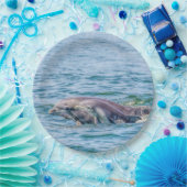 Die Liebe-Delphin der Mutter u. Baby-PapierTeller Pappteller (Party)