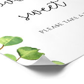 Die Liebe der Aquarellblume ist süß und nimmt eine Poster (Ecke)