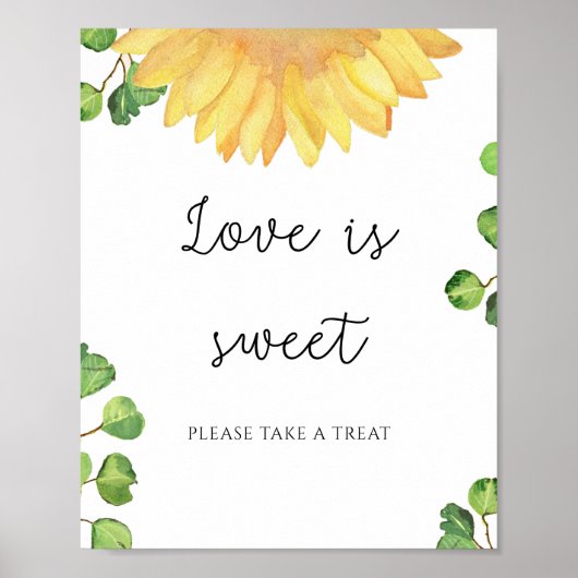 Die Liebe der Aquarellblume ist süß und nimmt eine Poster (Vorne)