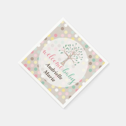 Die Liebe der Babydusche wächst in unserem Familie Serviette (Ecke)