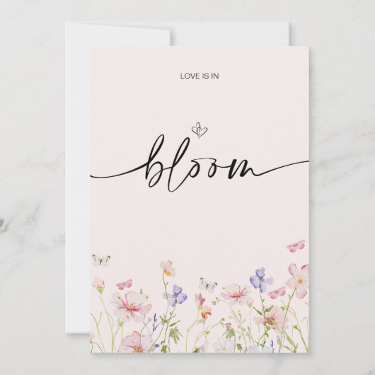 Die Liebe der bloralen Wildblumen ist im Bloom-Bra Einladung (Rückseite)