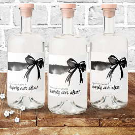 Die Liebe der einfachen trendy Modern Bow Wedding Alkoholflaschenetikett
