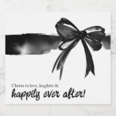 Die Liebe der einfachen trendy Modern Bow Wedding Alkoholflaschenetikett (Einzelnes Label)