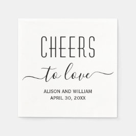 Die Liebe der eleganten und modernen Hochzeit Serviette