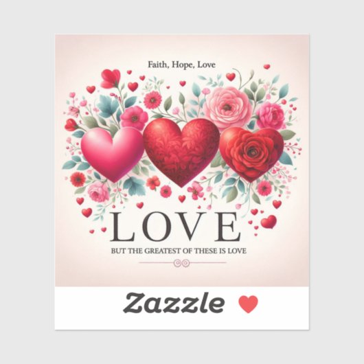 Die Liebe der Hoffnung des Glaubens, aber die best Aufkleber (Blatt)