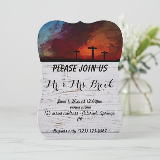 Die Liebe der Hoffnung überwinden das Schicksal de Einladung (Stehend Vorderseite)