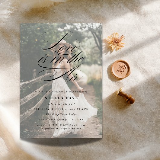 Die Liebe der Kalligraphie befindet sich im Foto d Einladung