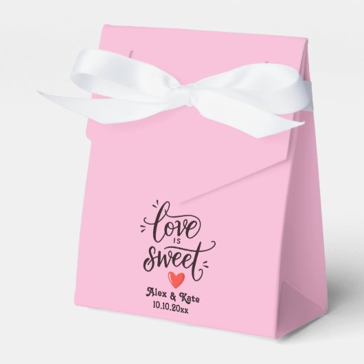 Die Liebe der Kalligraphie ist süß in hellrosa Hoc Geschenkschachtel (Vorderseite)