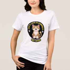 "Die Liebe der Katze wird verdient, nicht gegeben  Tri-Blend Shirt
