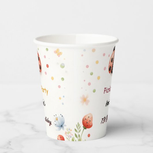 Die Liebe der Mädchen Bug Picnic Polka Dot 1. Gebu Pappbecher (Links)